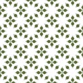 Diamond and green circle pattern on white background. Seamless pattern. Abstract vector.